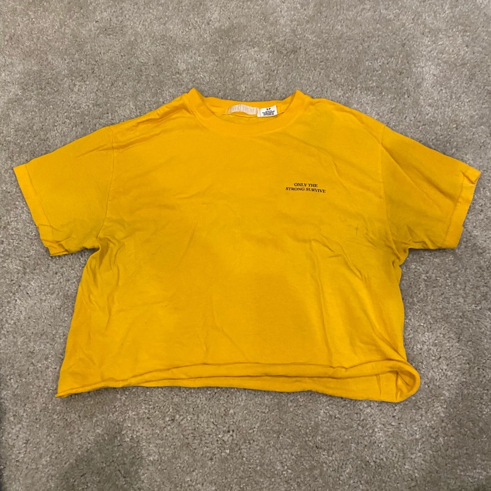 Urban Outfitters yellow crop top, size small